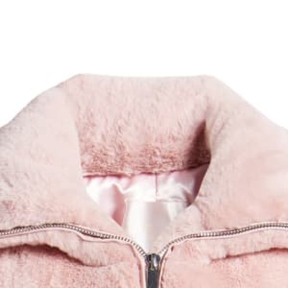 SOLD! Rachel Parcell Fur Bomber Jacket in Pink - Picture 5 of 7
